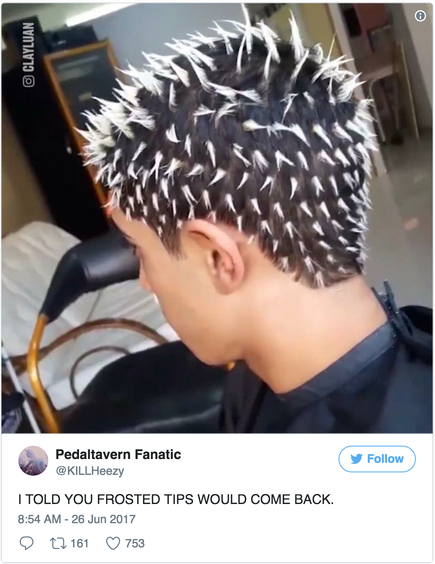 Frosted Tips Are Making A Comeback And The Internet Is Having A